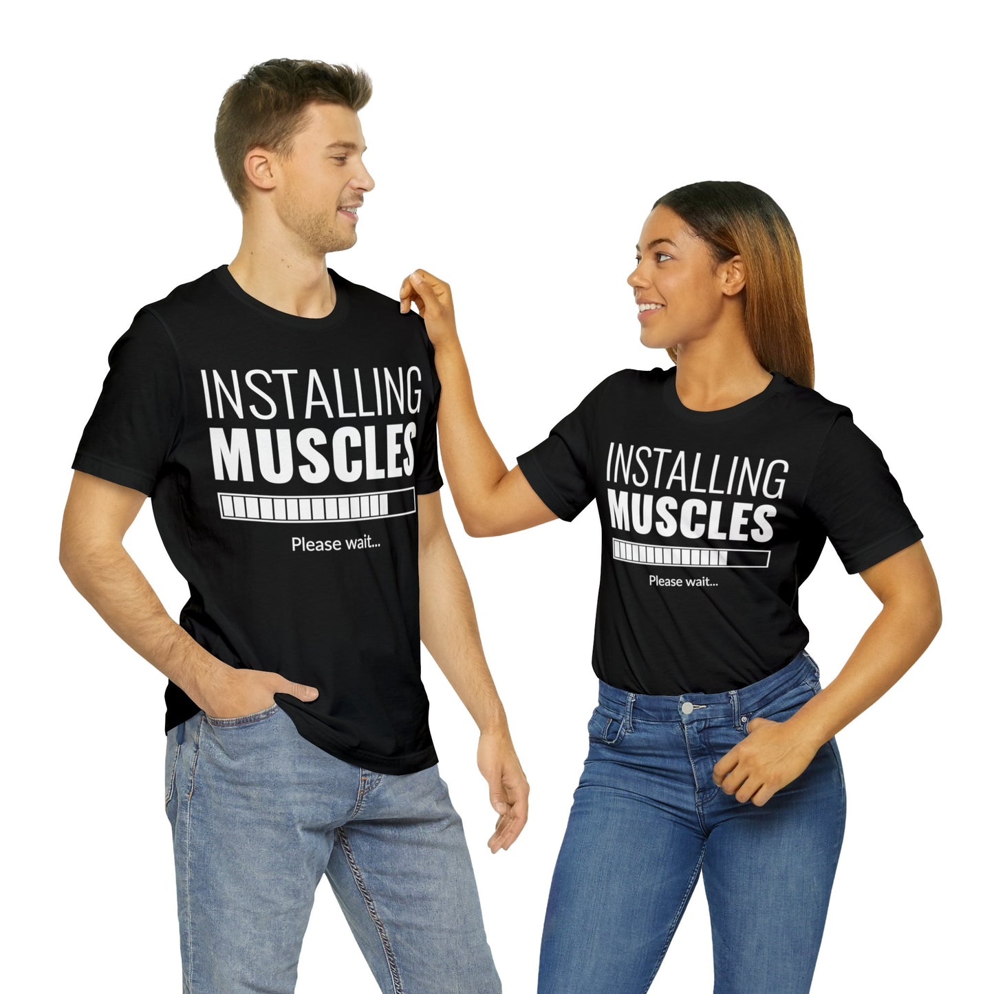 Installing Muscle Unisex Jersey Short Sleeve Tee