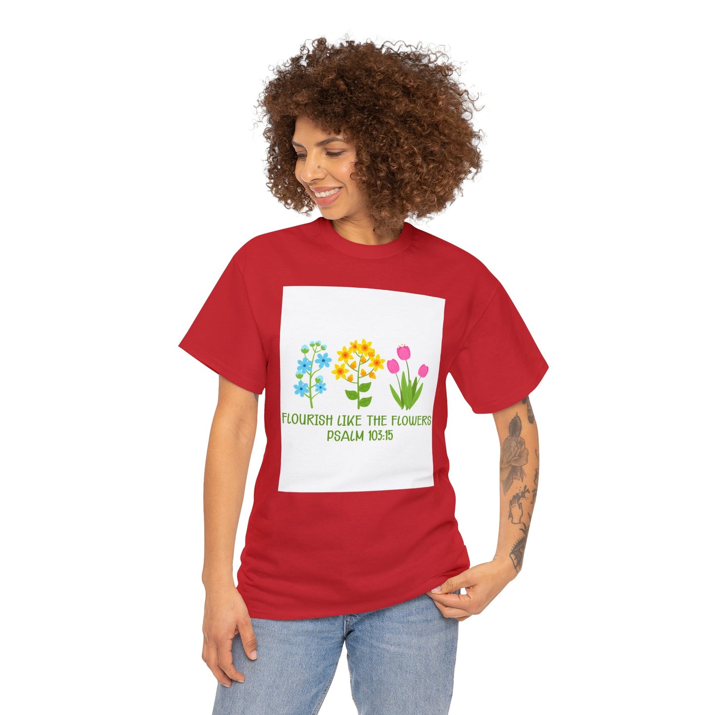 Flowers Unisex Heavy Cotton Tee