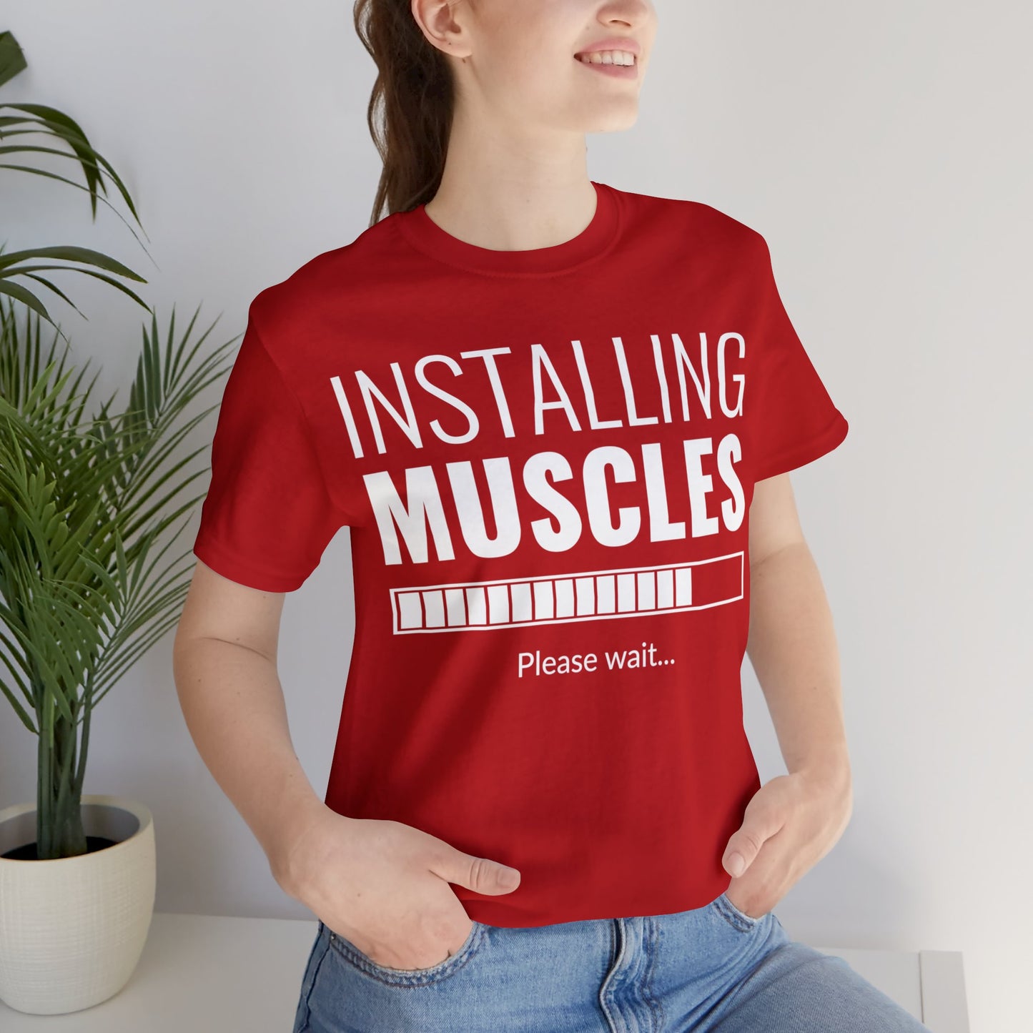 Installing Muscle Unisex Jersey Short Sleeve Tee