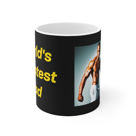 World's Greatest Dad Ceramic Mug 11oz Muscle 2