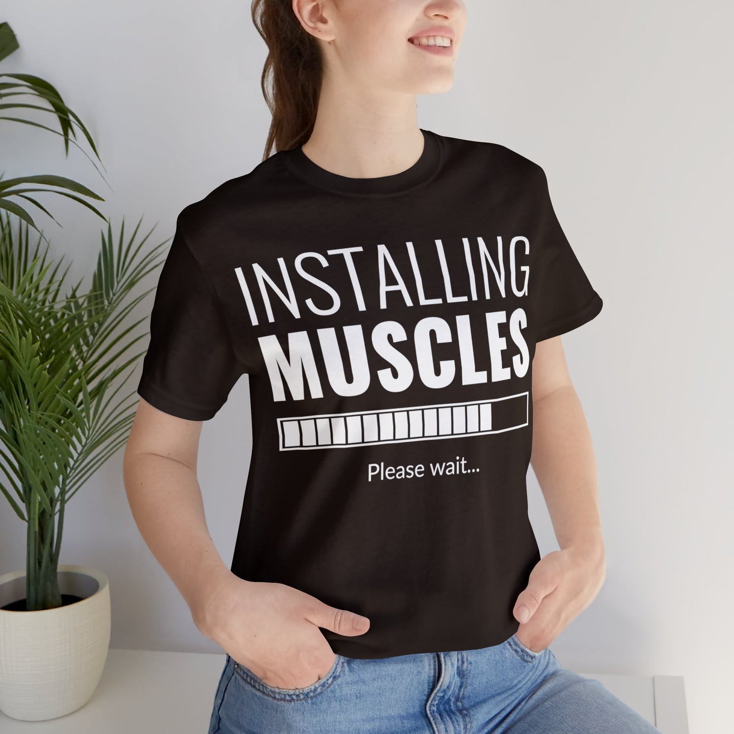 Installing Muscle Unisex Jersey Short Sleeve Tee