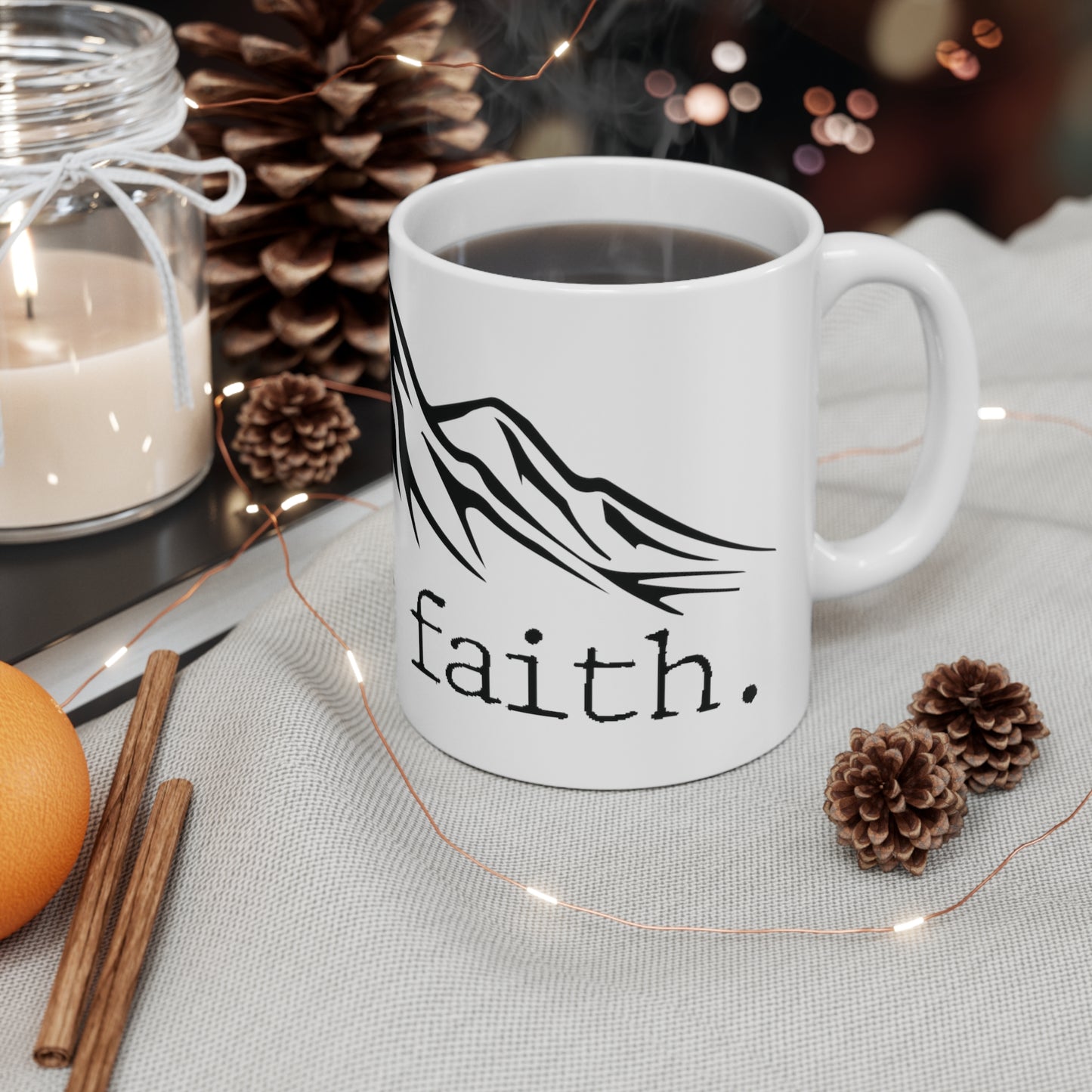 Walk by Faith Ceramic Mug 11oz Muscle 1