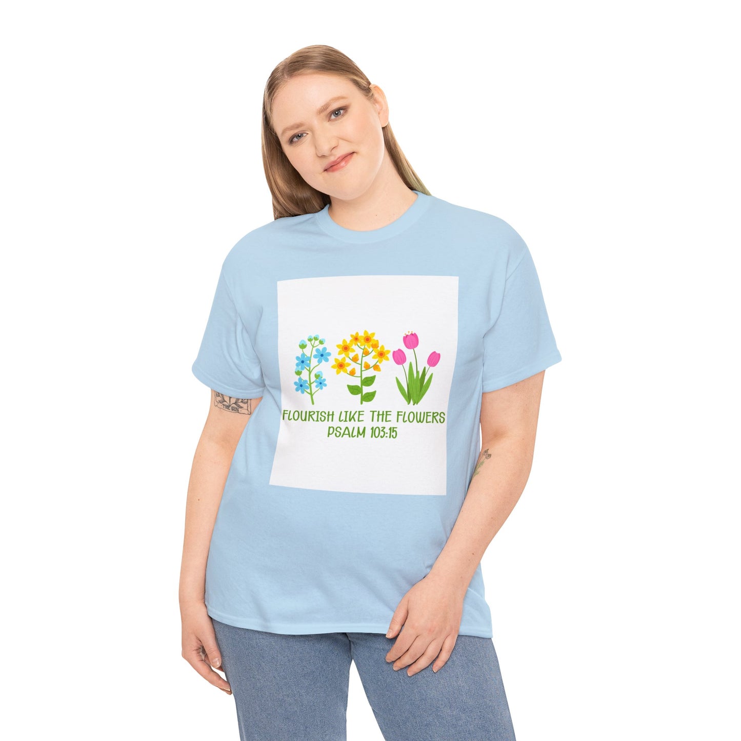 Flowers Unisex Heavy Cotton Tee