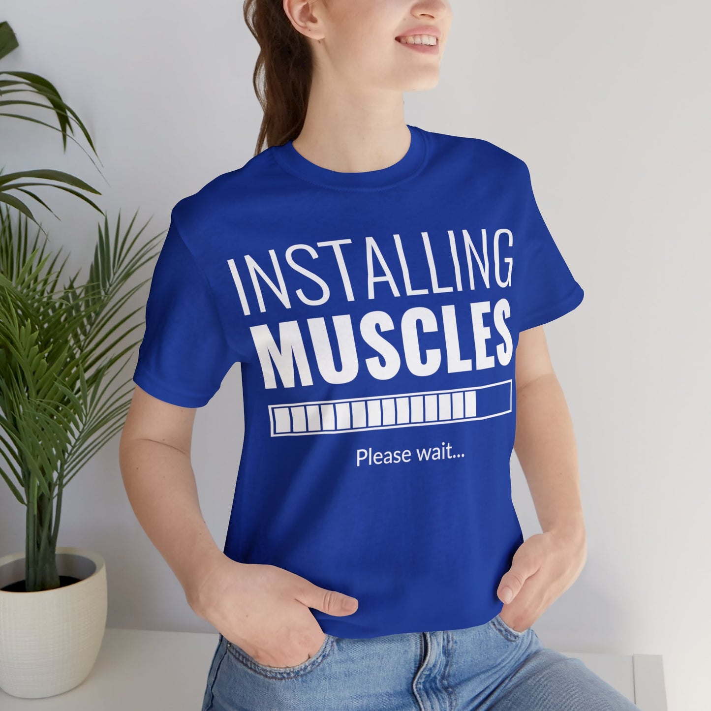 Installing Muscle Unisex Jersey Short Sleeve Tee