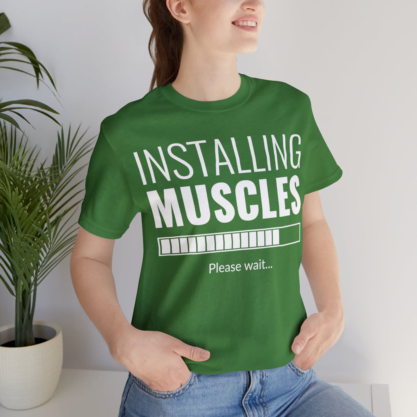 Installing Muscle Unisex Jersey Short Sleeve Tee