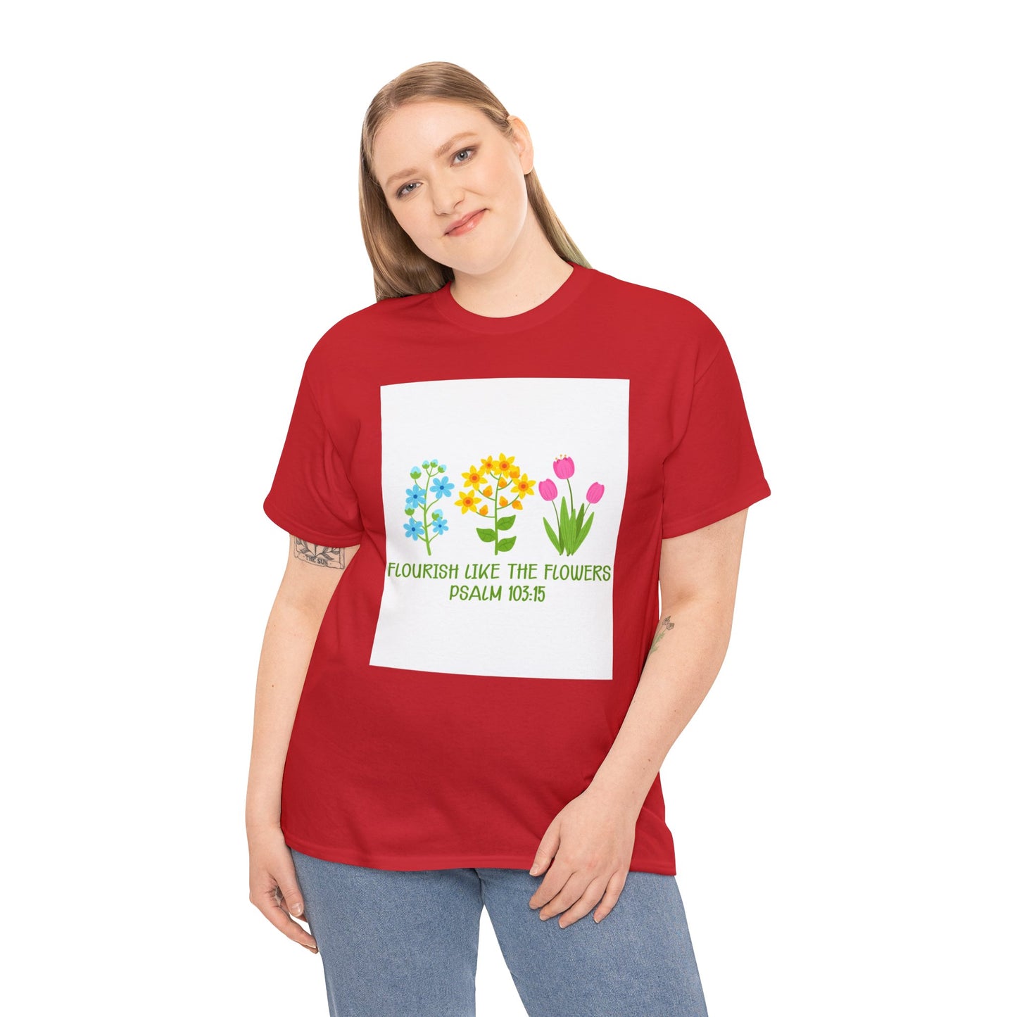 Flowers Unisex Heavy Cotton Tee