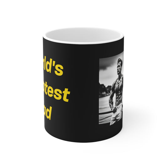 World's Greatest Dad Ceramic Mug 11oz Muscle 1