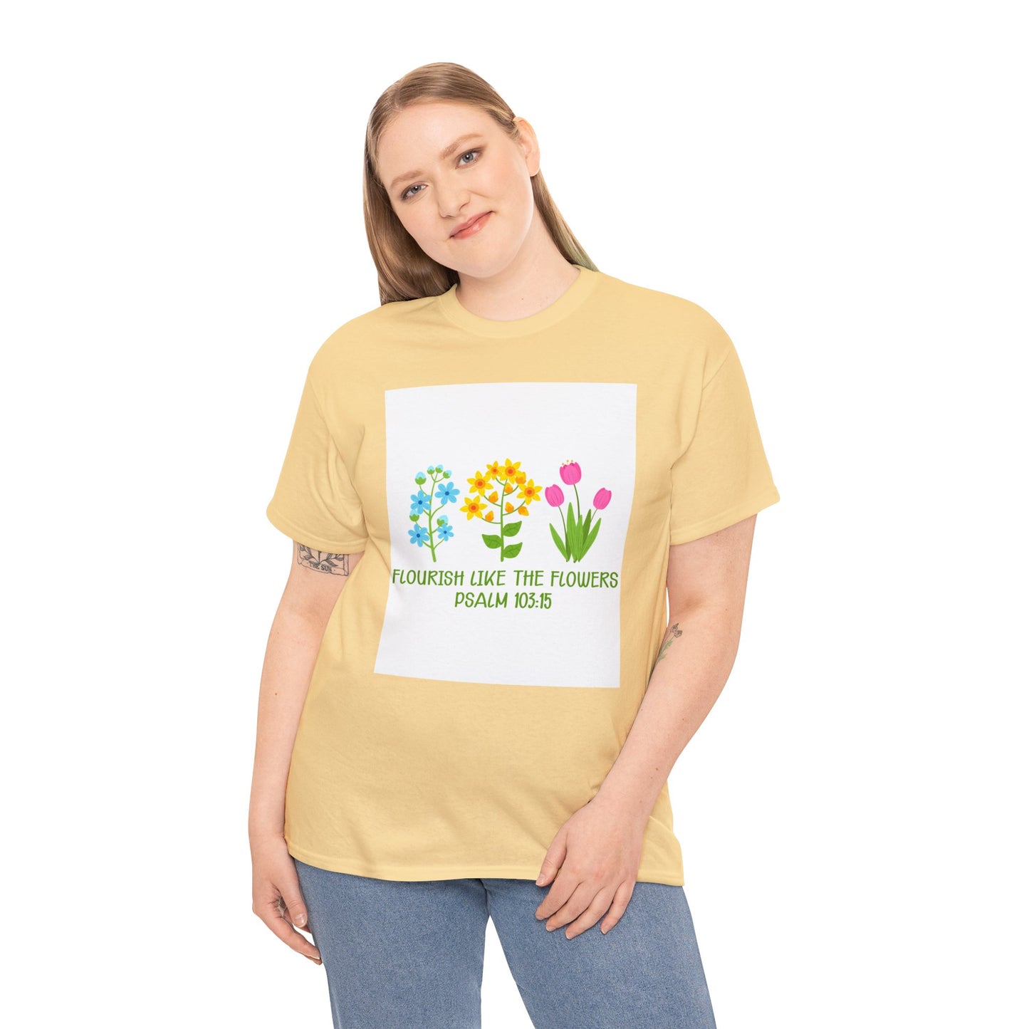 Flowers Unisex Heavy Cotton Tee