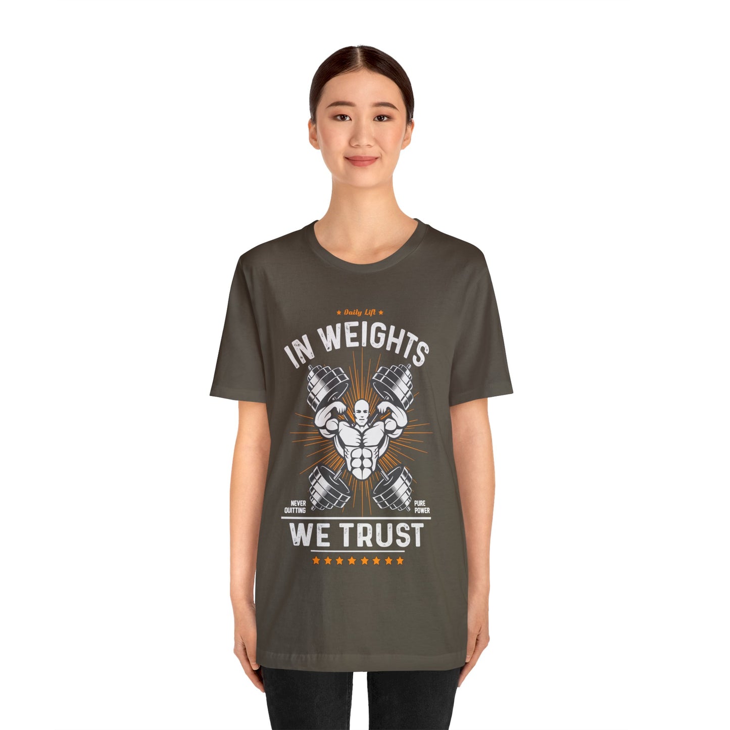 In weights we trust Unisex Jersey Short Sleeve Tee