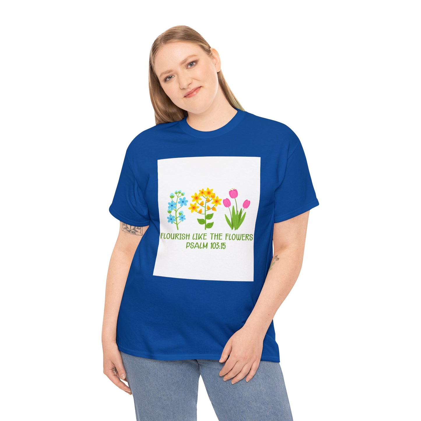 Flowers Unisex Heavy Cotton Tee