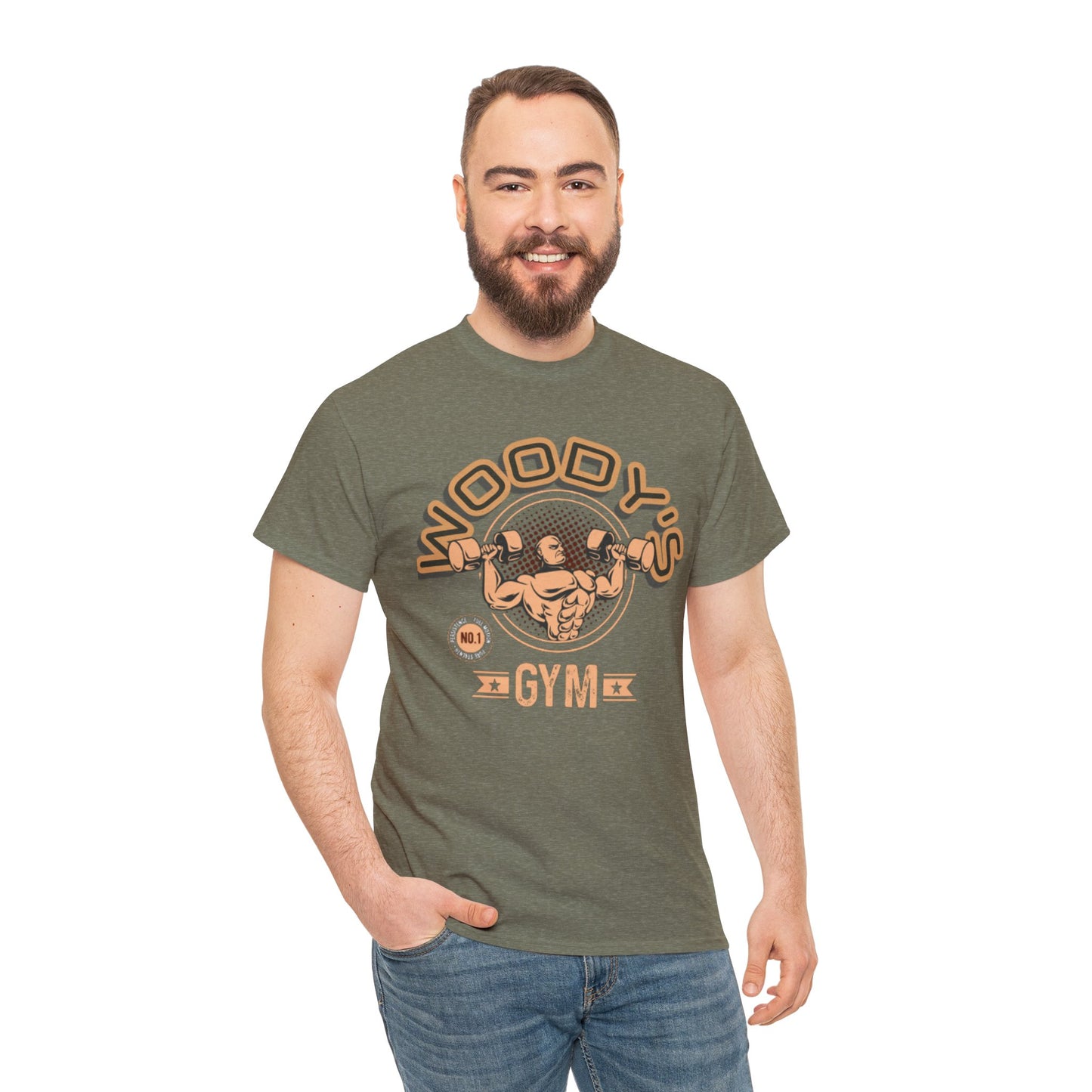 Woody's Gym Unisex Heavy Cotton Tee