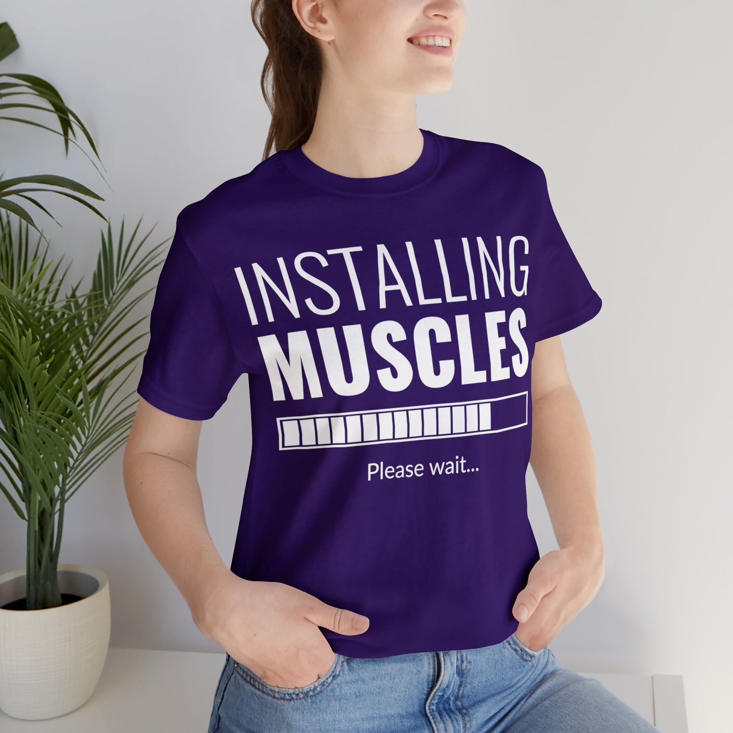 Installing Muscle Unisex Jersey Short Sleeve Tee