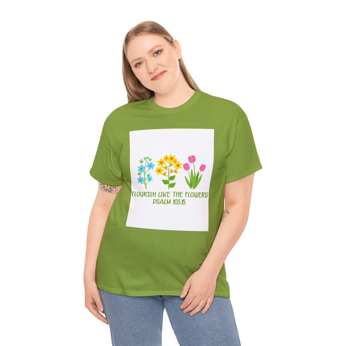 Flowers Unisex Heavy Cotton Tee