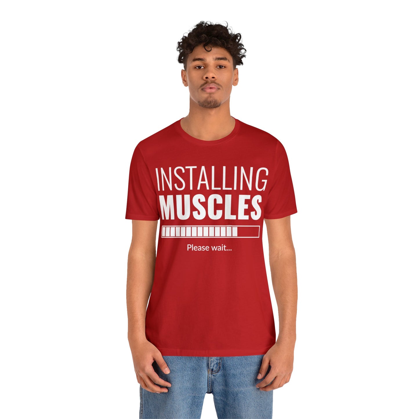 Installing Muscle Unisex Jersey Short Sleeve Tee