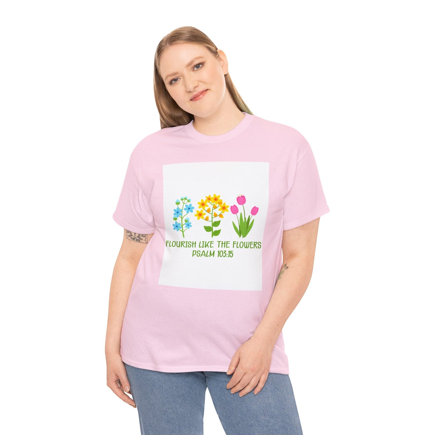 Flowers Unisex Heavy Cotton Tee