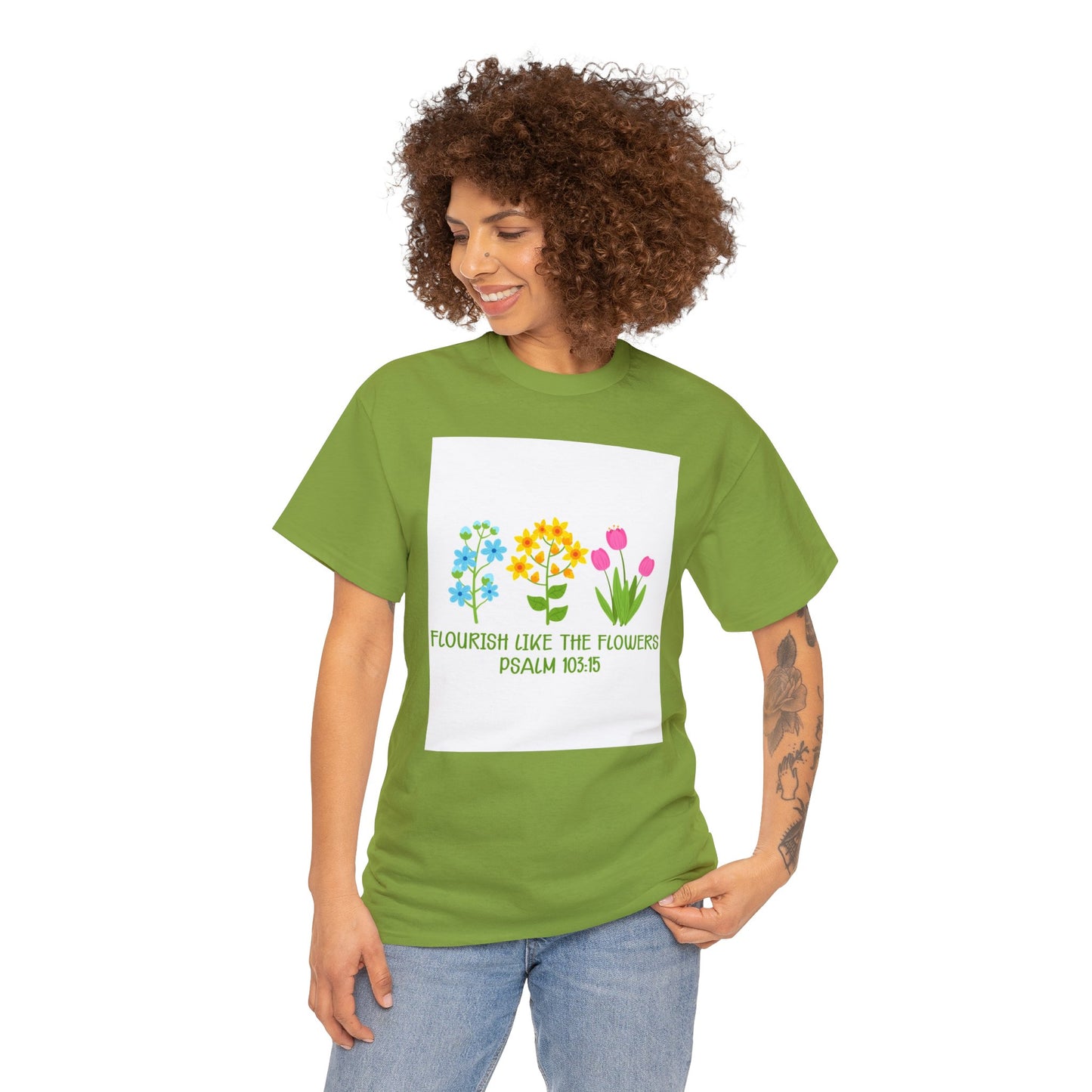 Flowers Unisex Heavy Cotton Tee