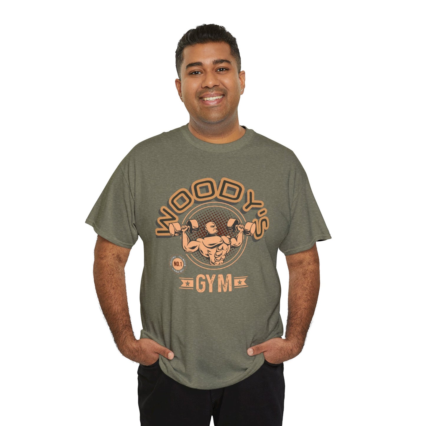 Woody's Gym Unisex Heavy Cotton Tee