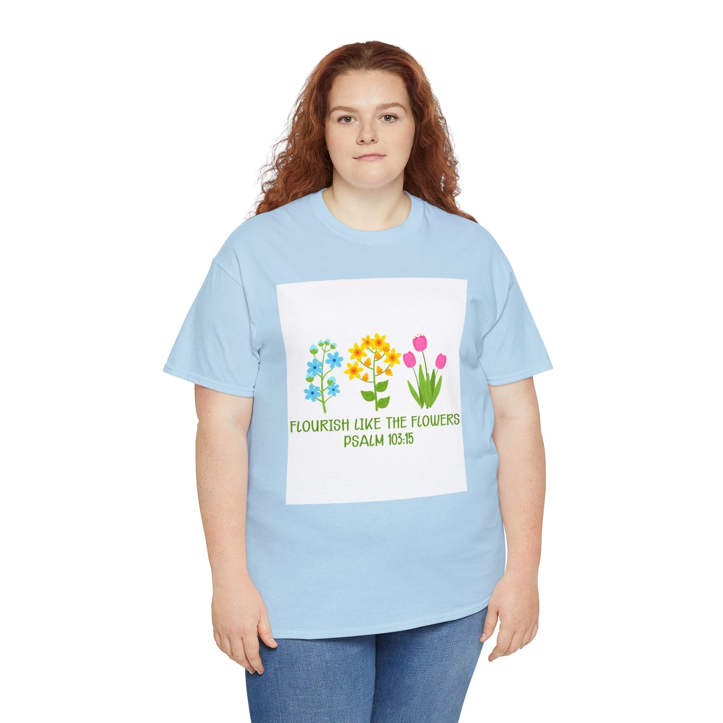 Flowers Unisex Heavy Cotton Tee