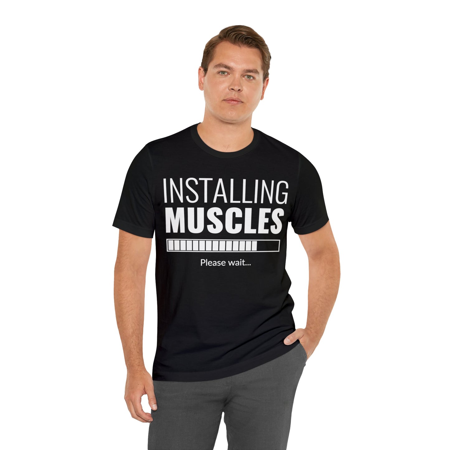 Installing Muscle Unisex Jersey Short Sleeve Tee