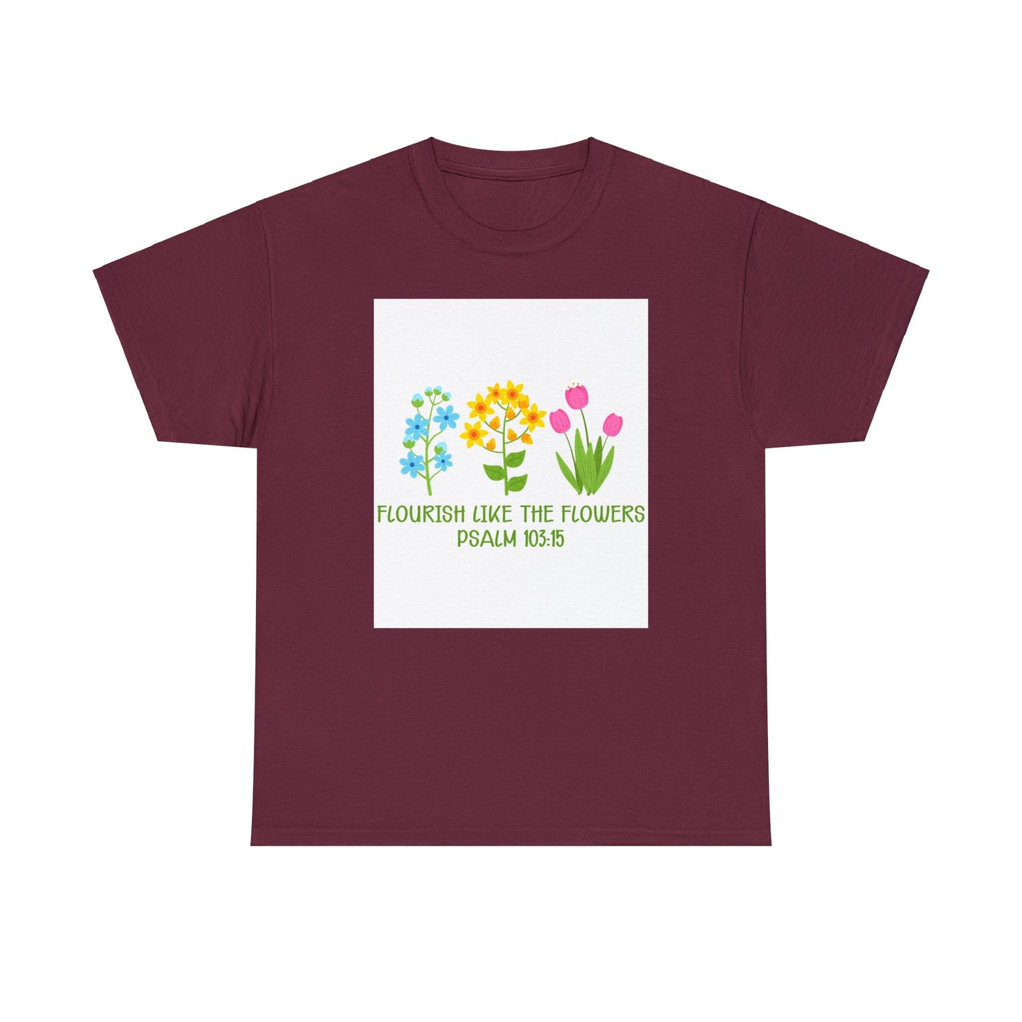 Flowers Unisex Heavy Cotton Tee