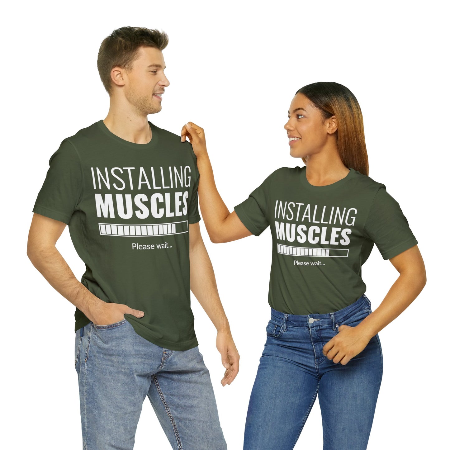 Installing Muscle Unisex Jersey Short Sleeve Tee