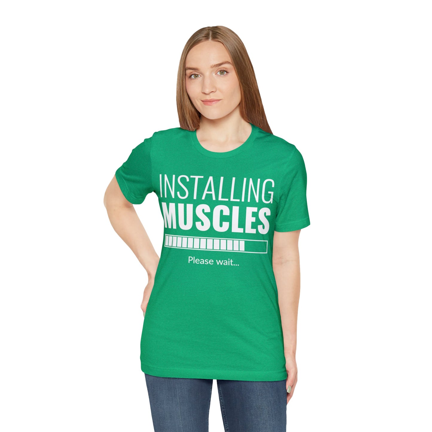 Installing Muscle Unisex Jersey Short Sleeve Tee