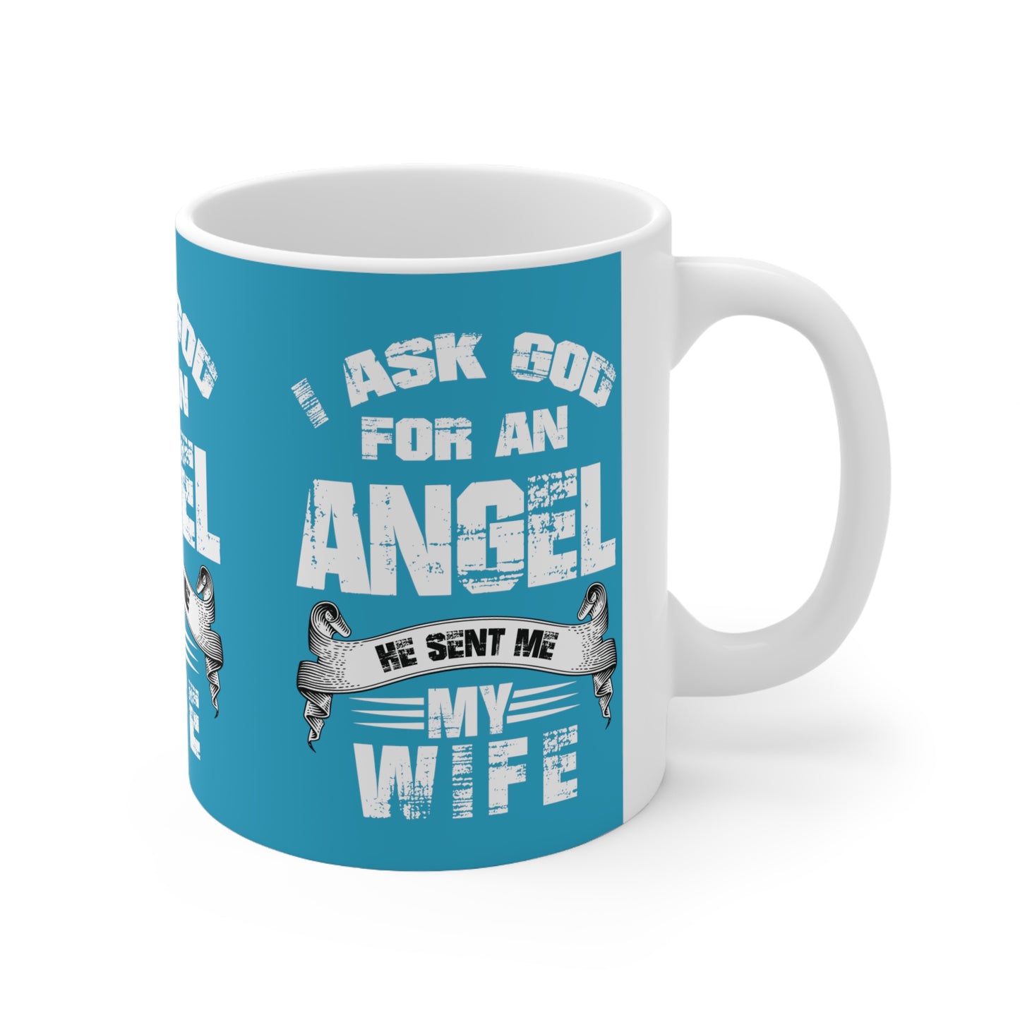 I ask God Ceramic Mug 11oz Muscle 1