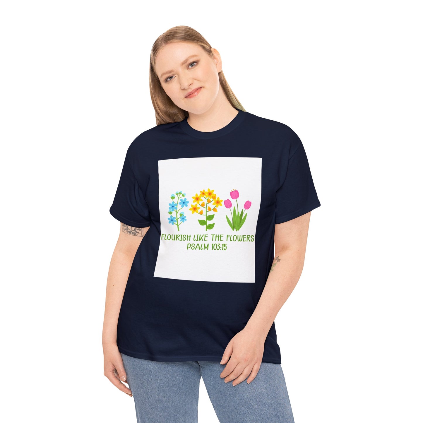 Flowers Unisex Heavy Cotton Tee