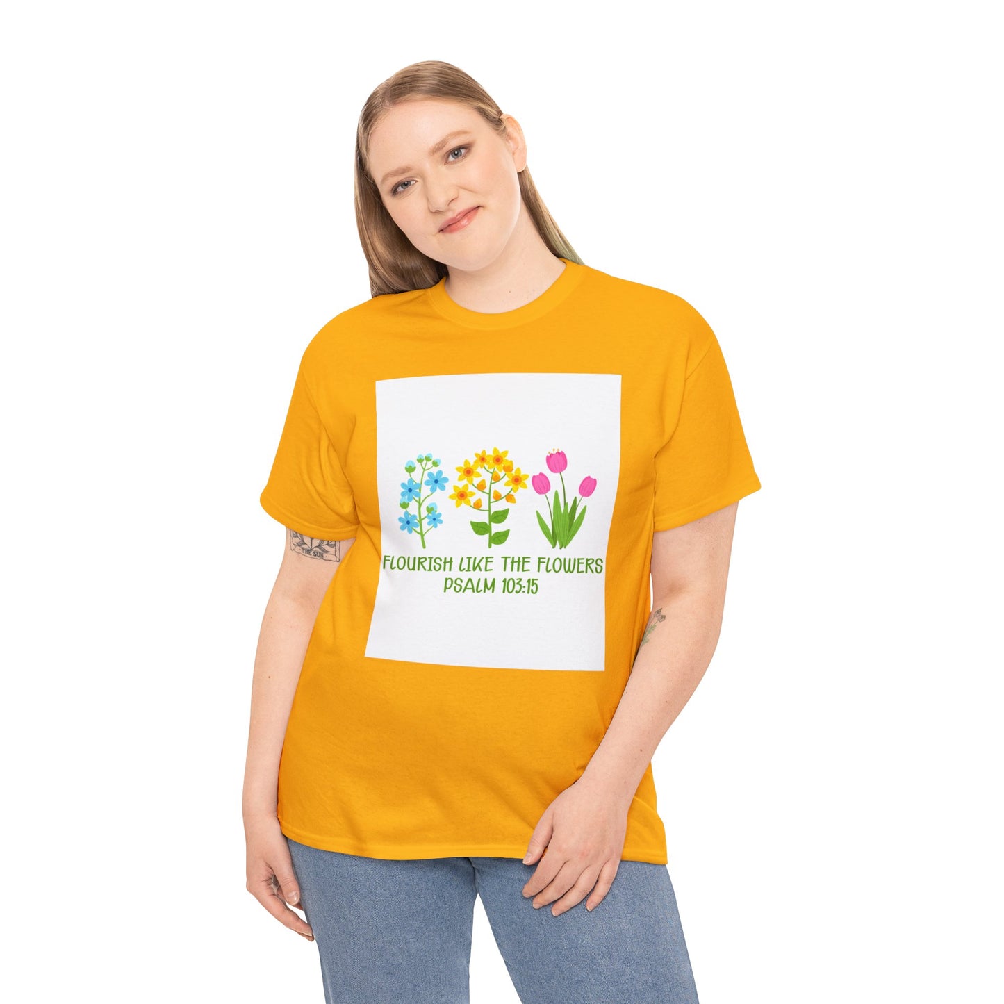 Flowers Unisex Heavy Cotton Tee