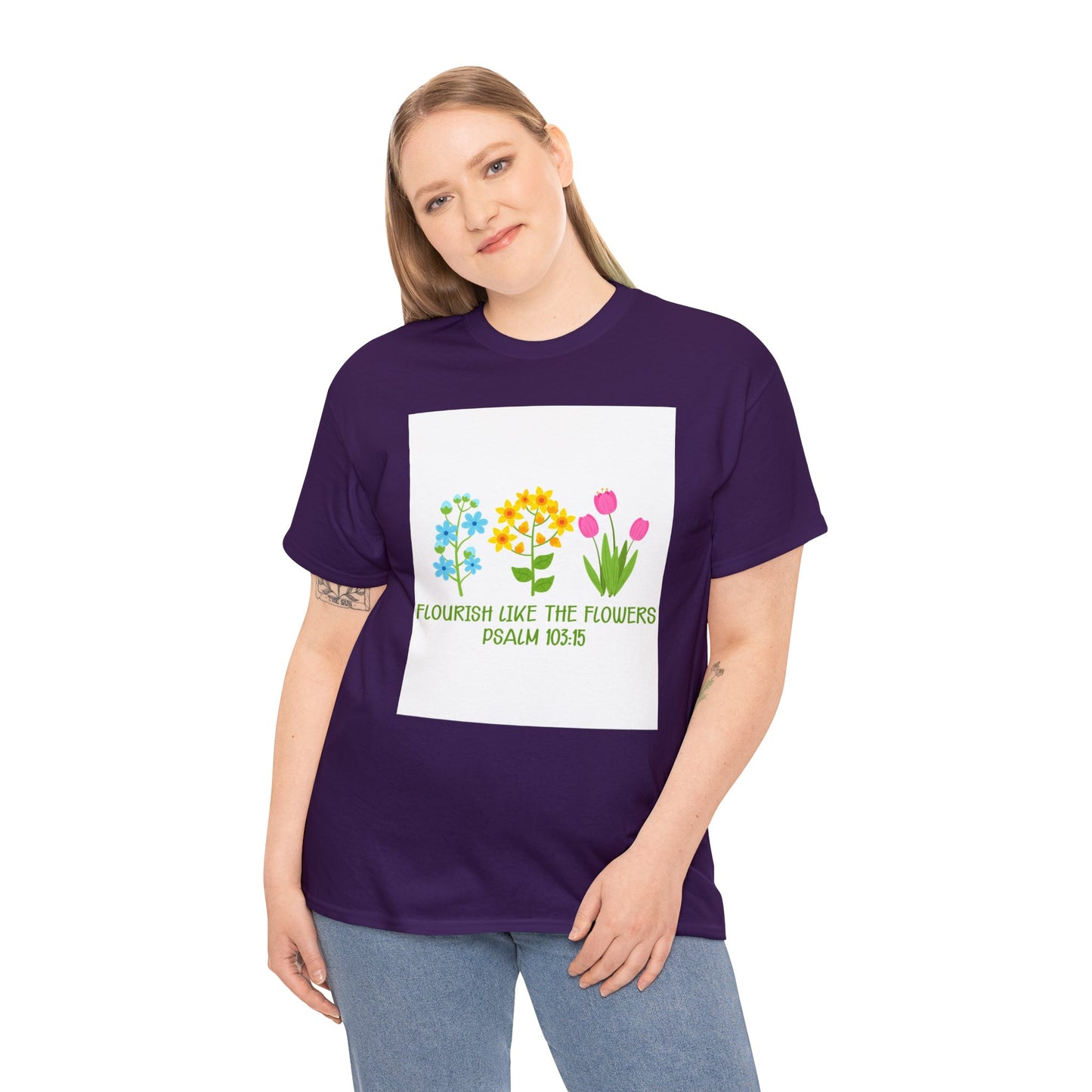 Flowers Unisex Heavy Cotton Tee