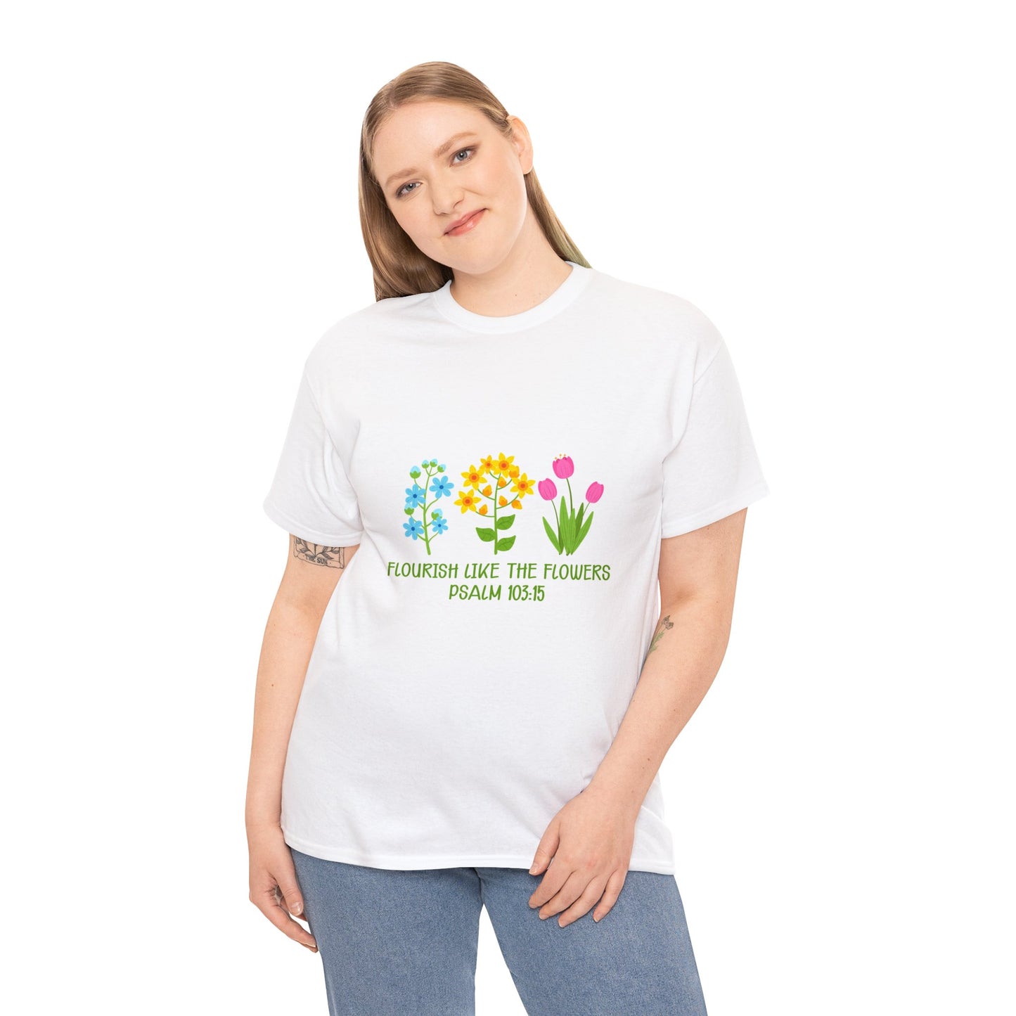 Flowers Unisex Heavy Cotton Tee