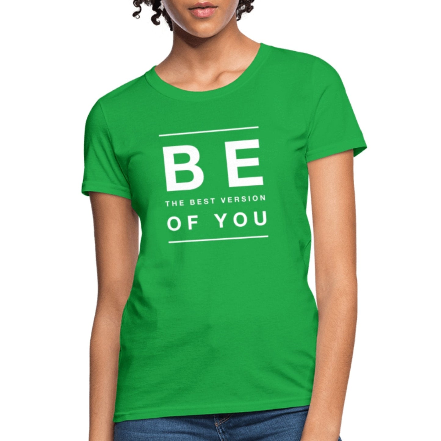 Womens Graphic Tee, Be The Best Version Of You Print-5