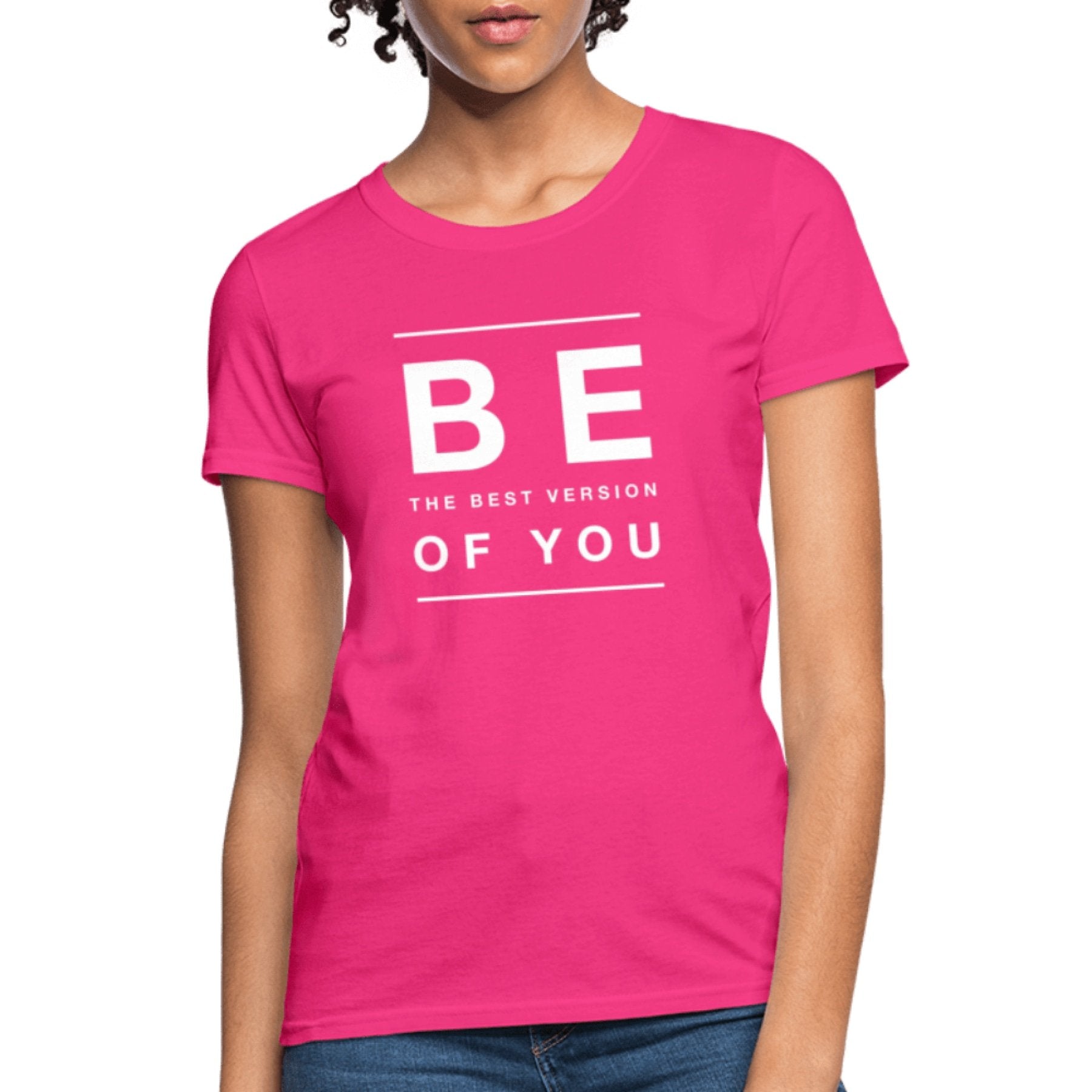 Womens Graphic Tee, Be The Best Version Of You Print-2