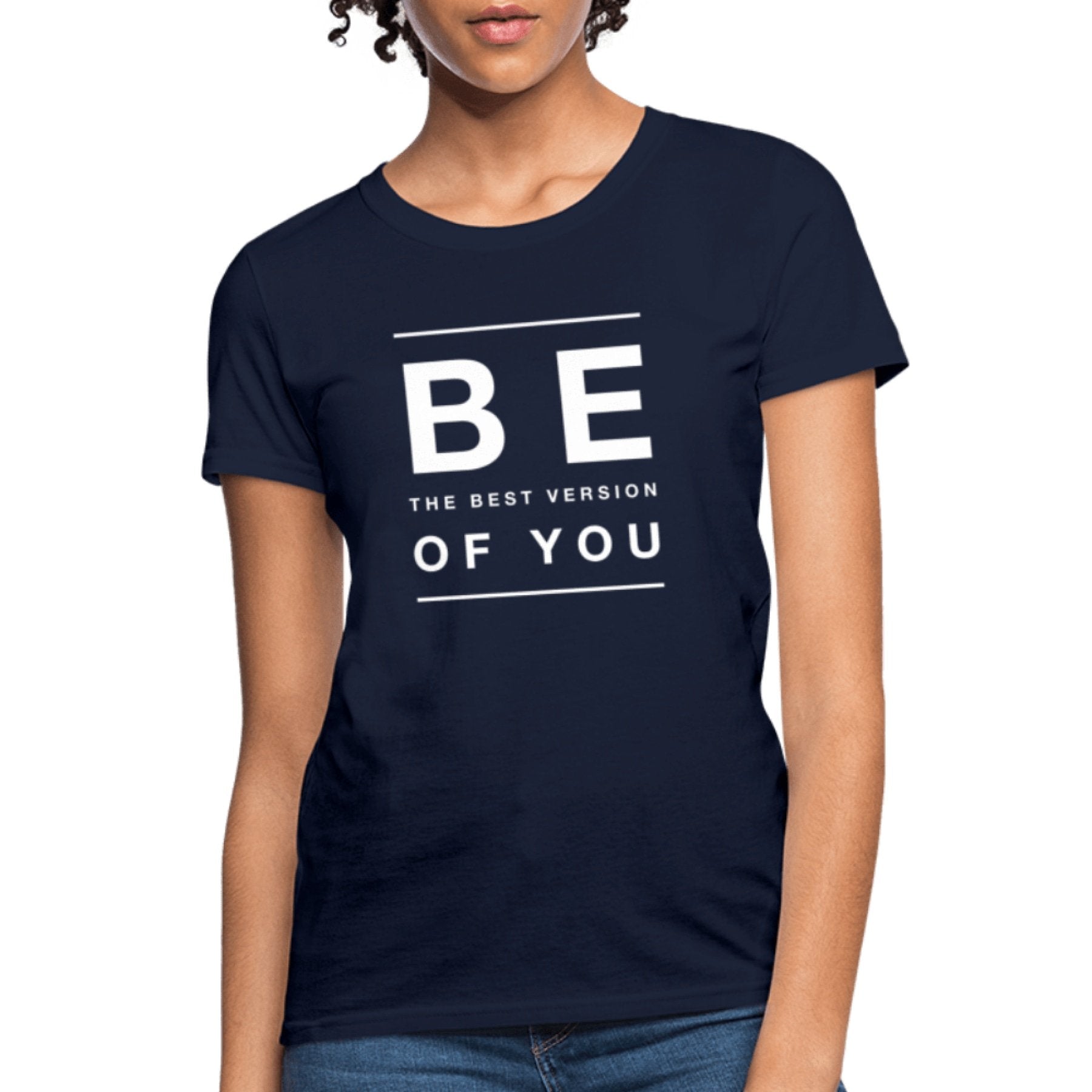 Womens Graphic Tee, Be The Best Version Of You Print-3