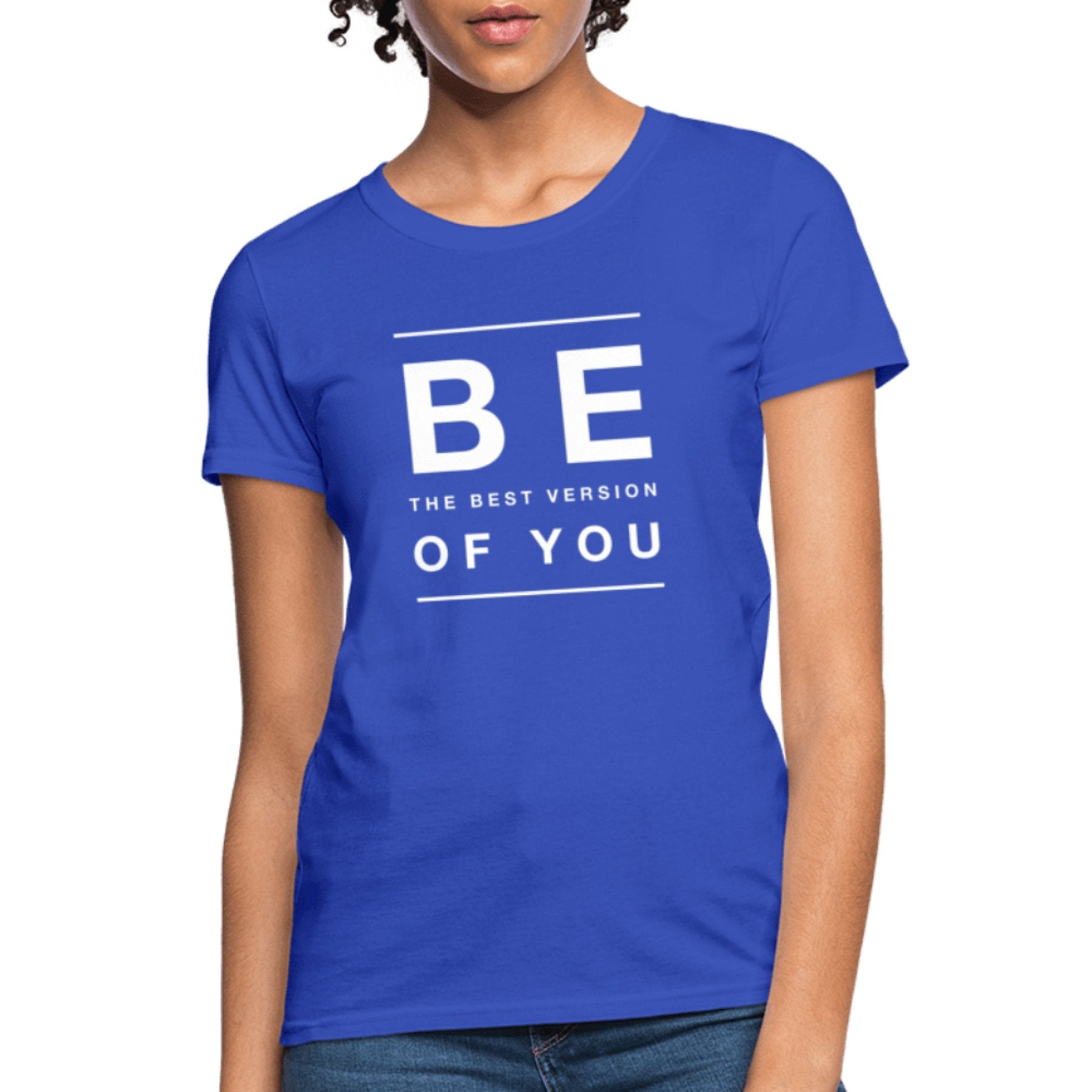 Womens Graphic Tee, Be The Best Version Of You Print-4