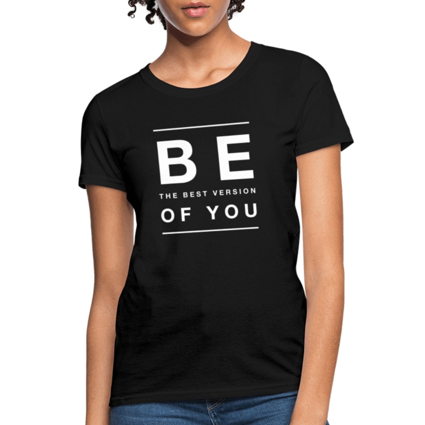 Womens Graphic Tee, Be The Best Version Of You Print-0